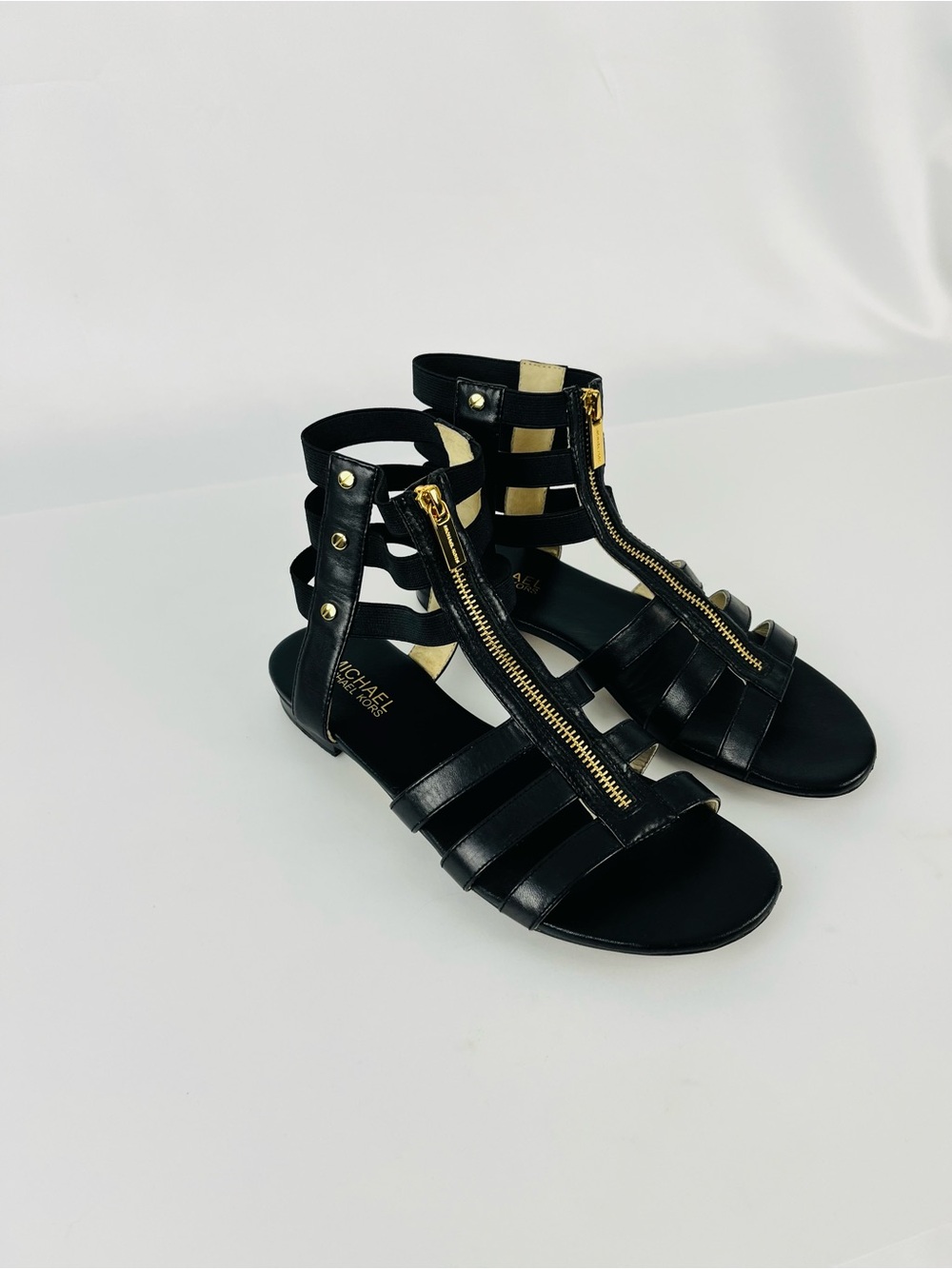 MICHAEL Michael Kors "Codie" Vachetta Leather Gladiator Sandals Size 7.5 - Picture 3 of 14